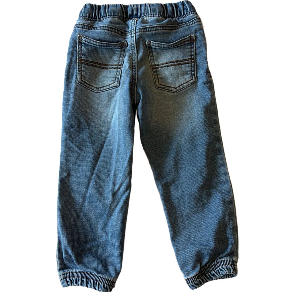Denim Jeans w/ Elastic at Cuff
