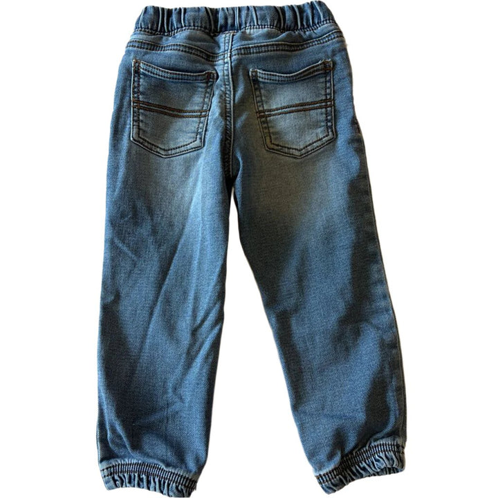 Denim Jeans w/ Elastic at Cuff