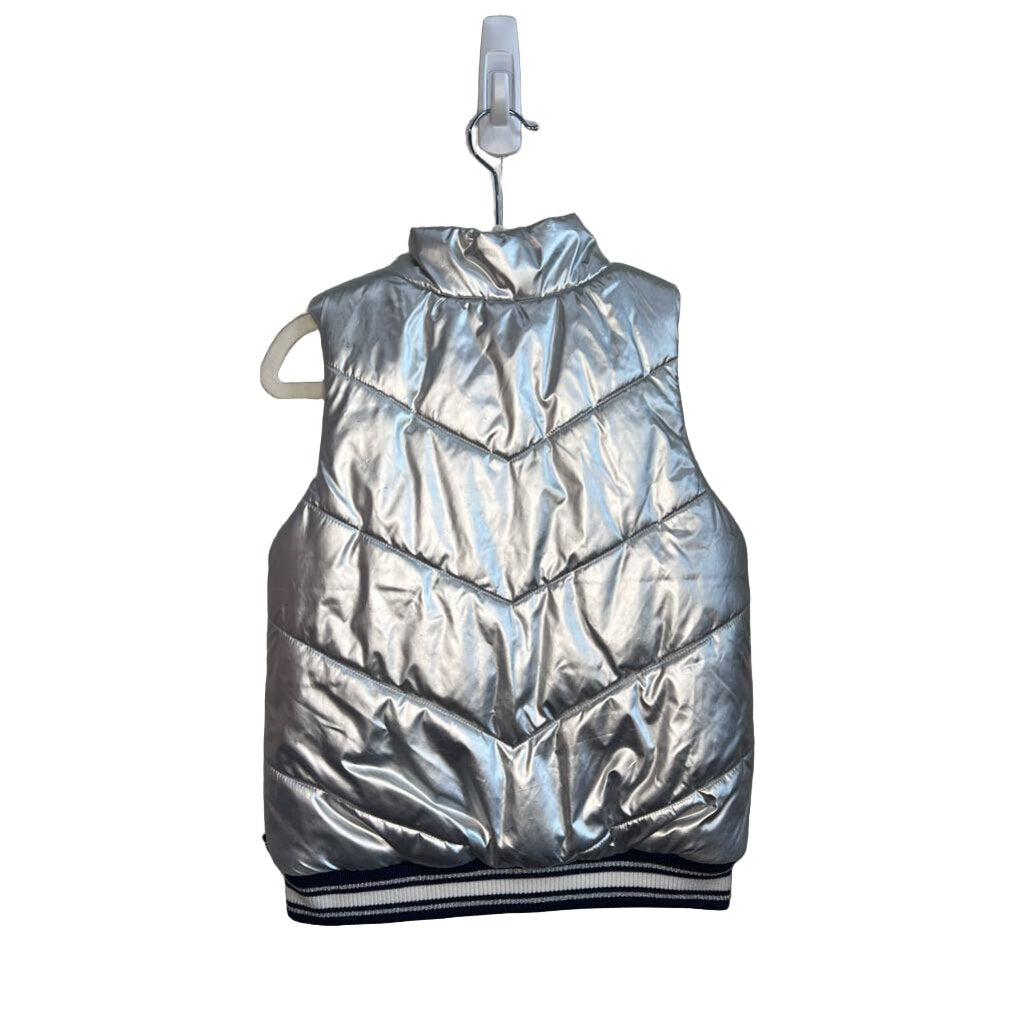 Metallic Zip Front Vest