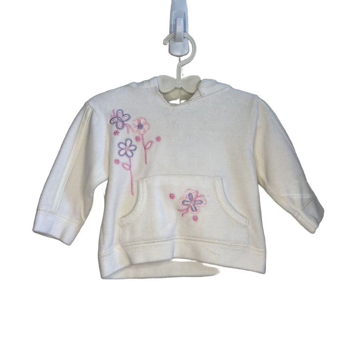 Fleece Pullover Hoodie - Flowers
