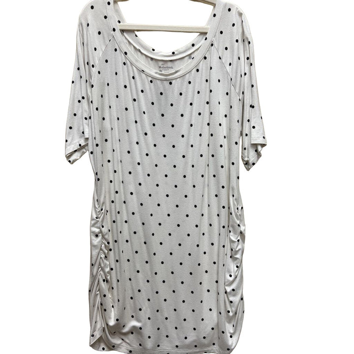 Short Sleeve Knit Top - Polka Dots