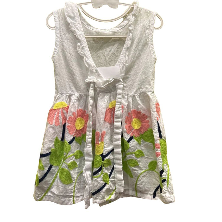 Sleeveless Dress / Embroidered Flowers
