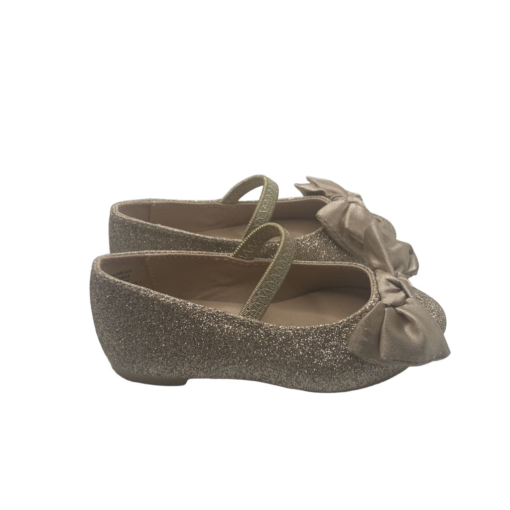 Glitter Slip-On Flats - Bow