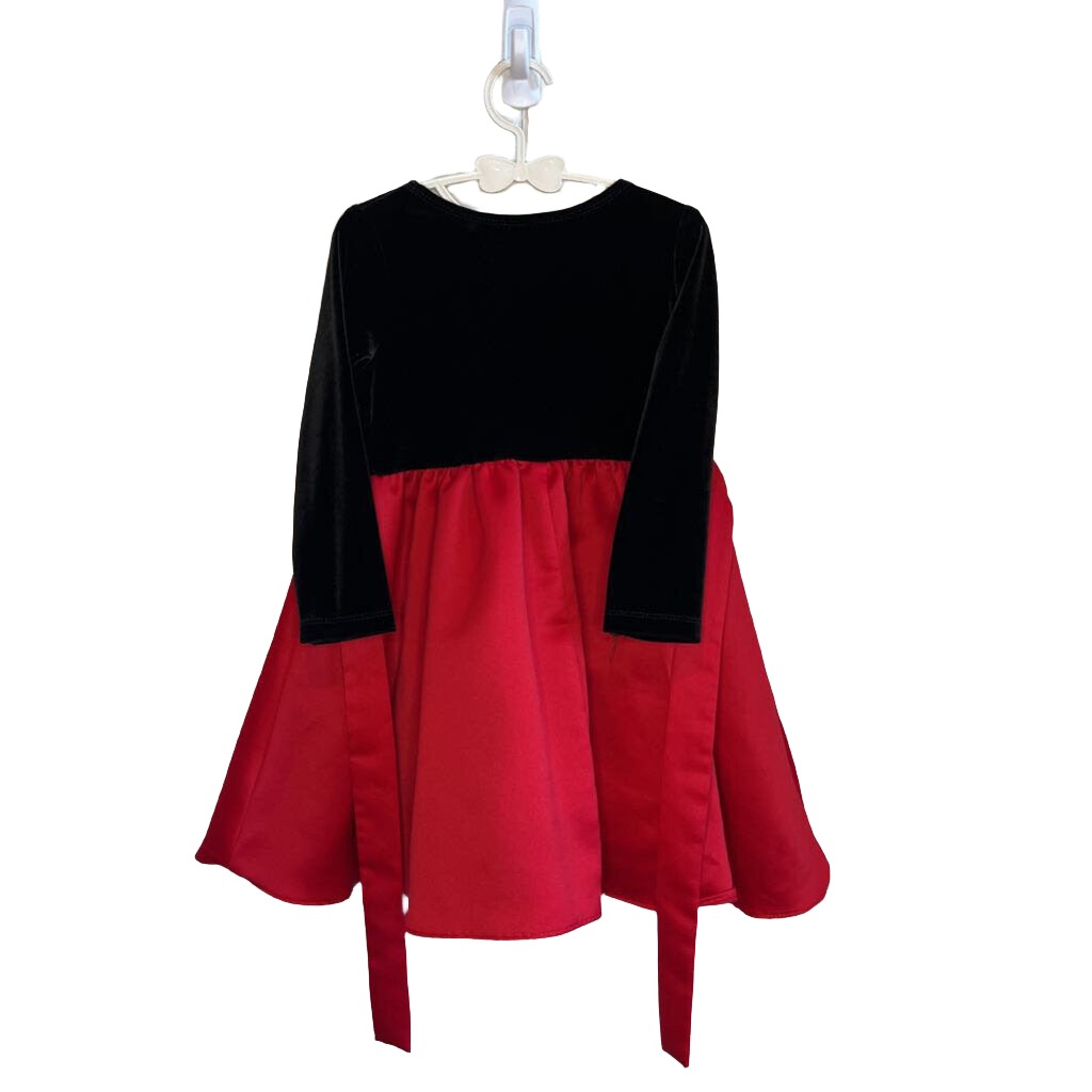 LS Velvet Top Dress / Empire Waist with Bow