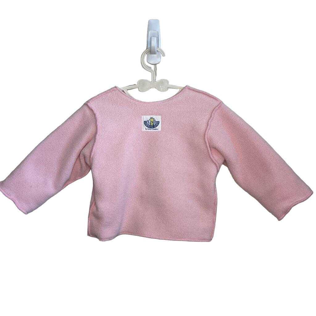 Fleece Snap Button Jacket / Large Flowers
