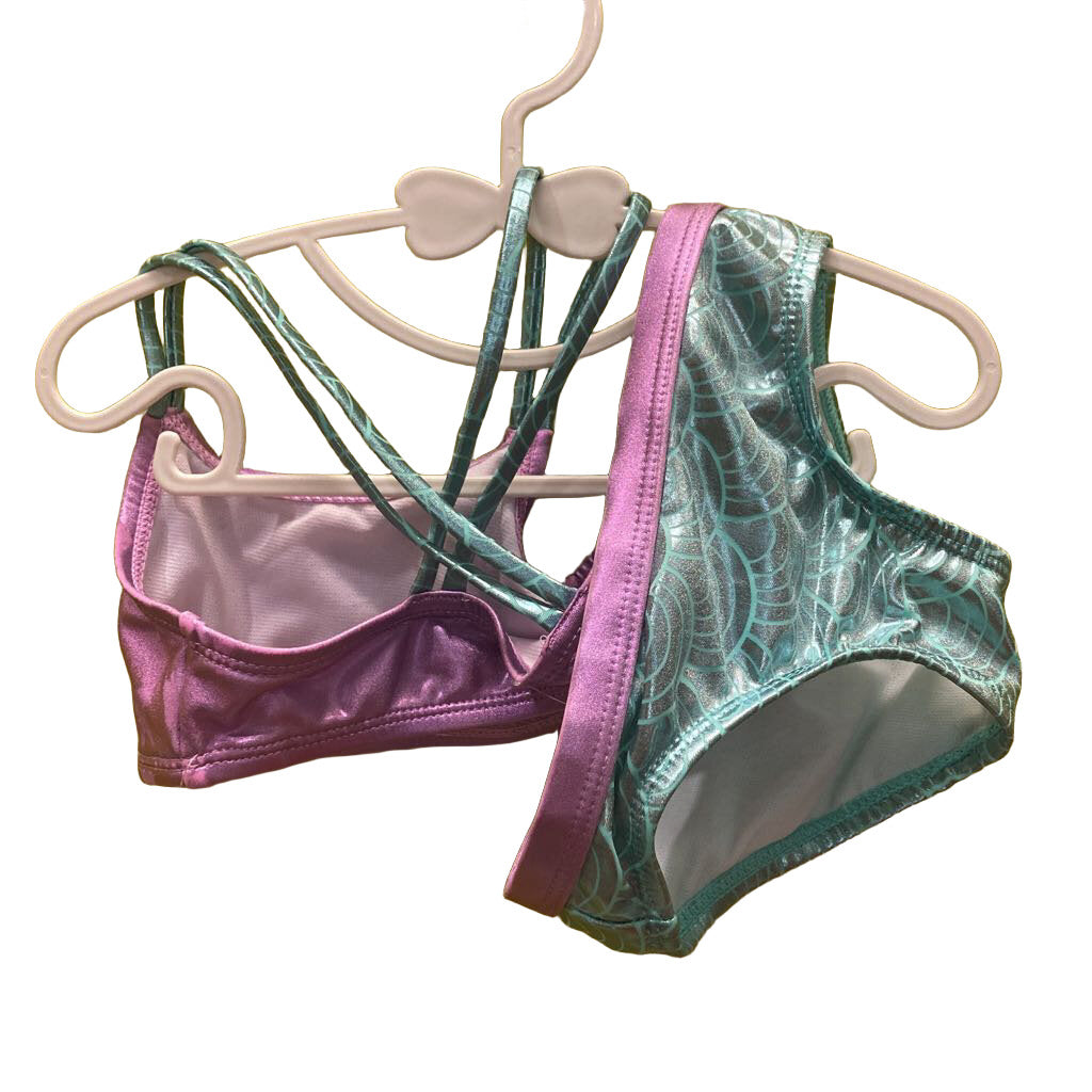 Two Pc Bathing Suit / Shimmery Scales