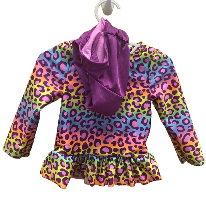 LS Two Pc Bathing Suit / Leopard Print
