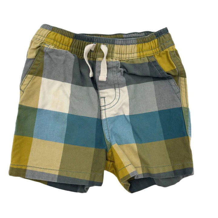 Elastic Waist Shorts / Plaid