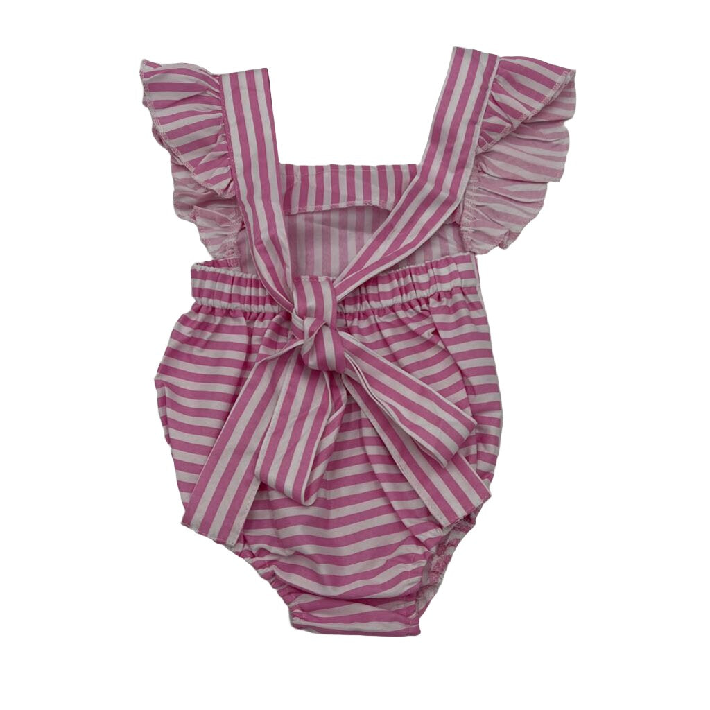 Romper - Stripe - Ties in Back