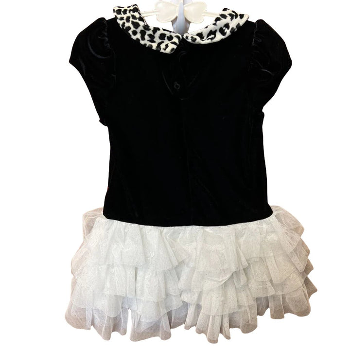 SS Velvet Top w Ruffle Bottom Dress