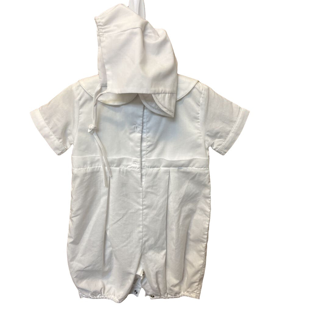 Infant Christening Romper / Bonnet