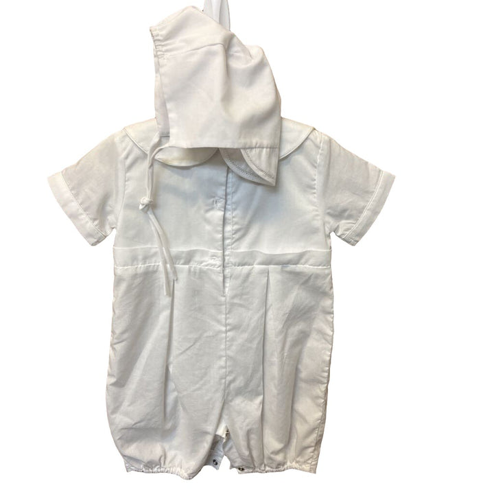 Infant Christening Romper / Bonnet