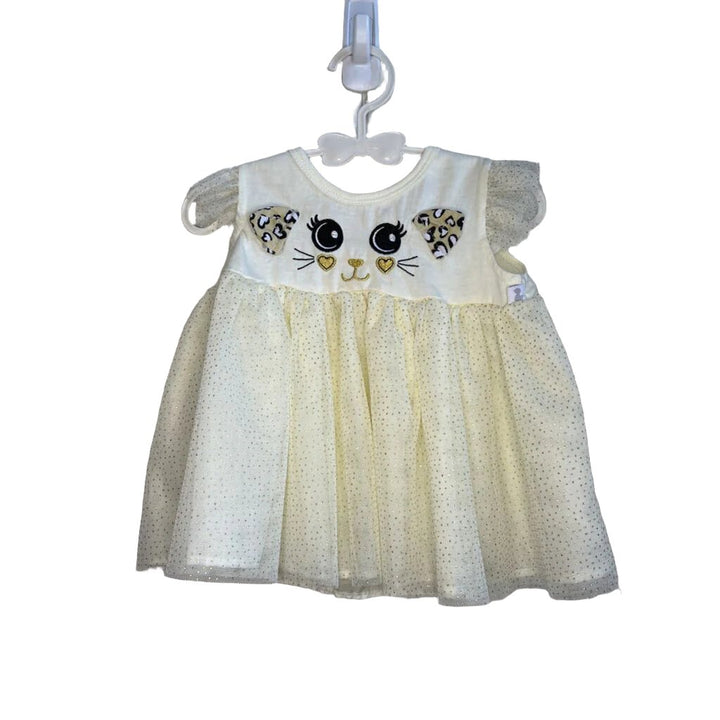 Sleeveless Tulle Skirt Dress / Cat Face