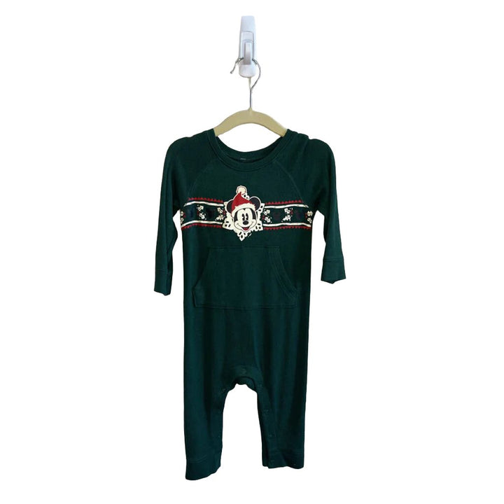 LS Romper / Christmas Mickey