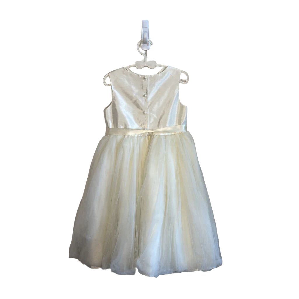 Sleeveless Satin + Tulle Skirt Dress