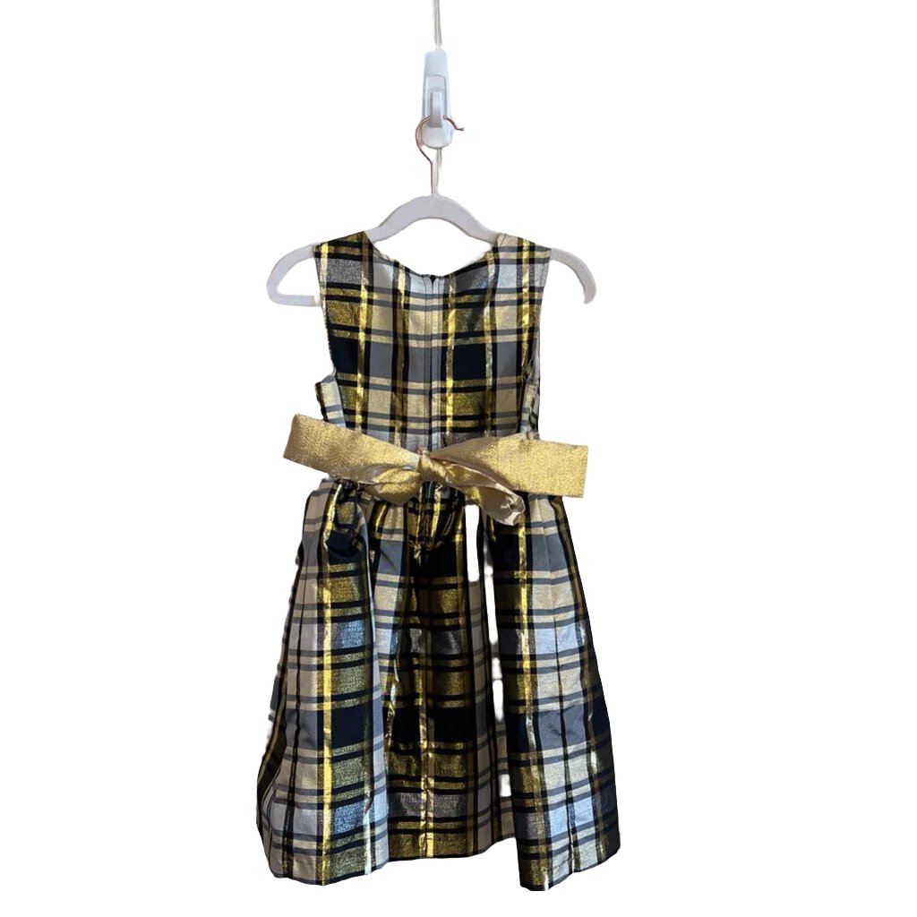 Sleeveless Checkered Dress / Shimmery