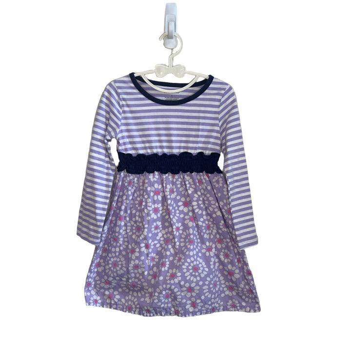 LS Striped Dress w Flowers