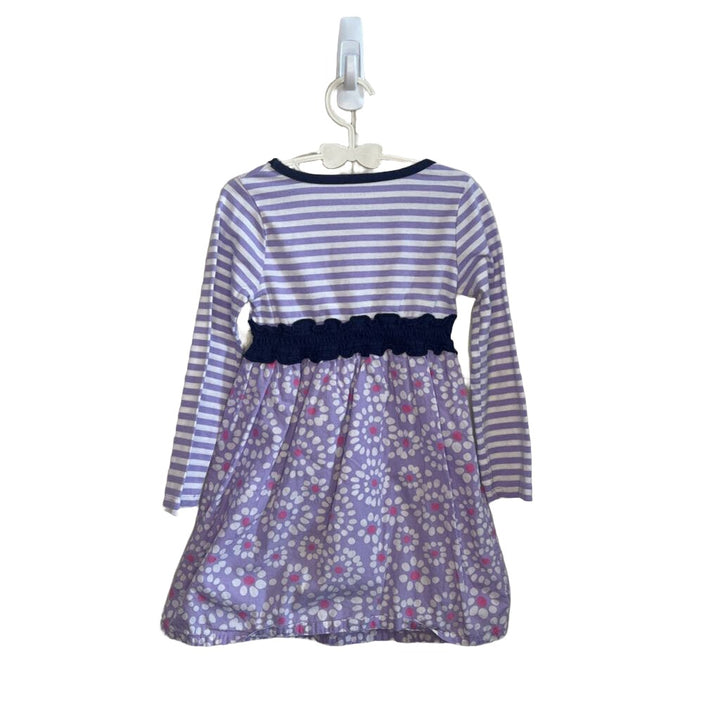 LS Striped Dress w Flowers
