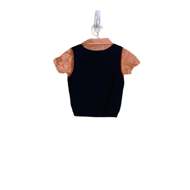 SS Collared Checkered Shirt w Vest
