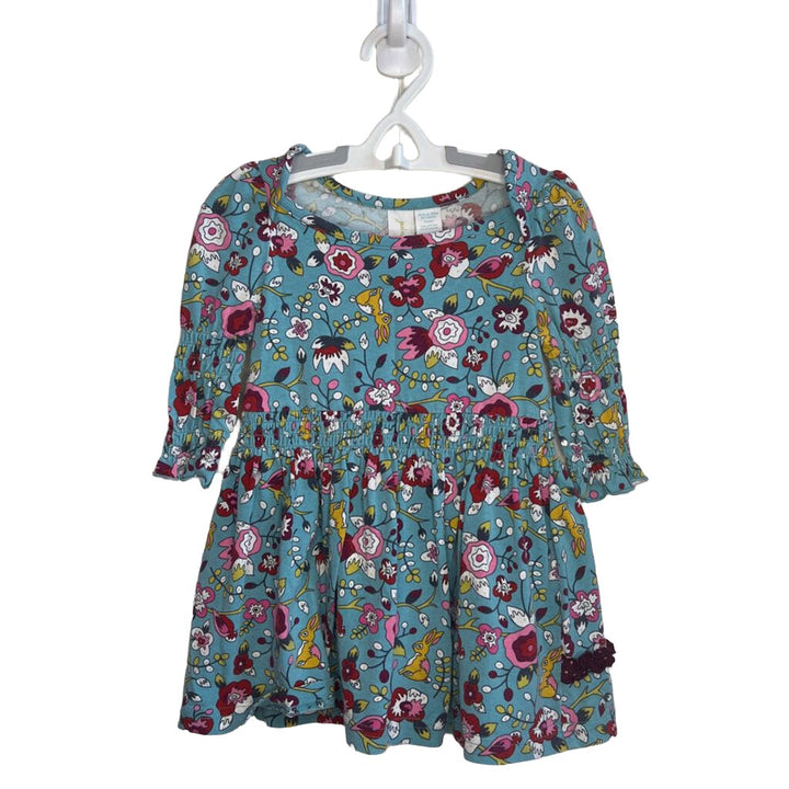 LS Floral Dress w Bunnies