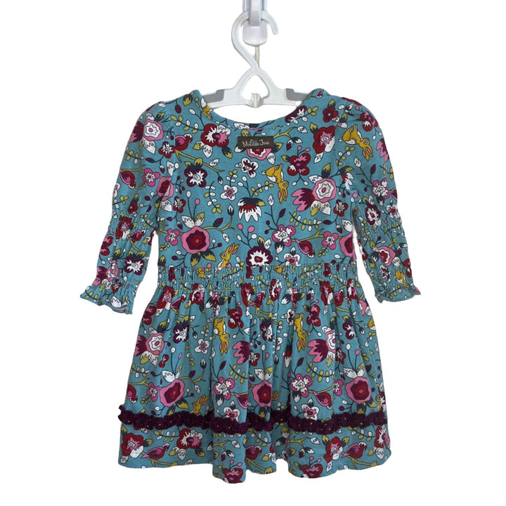 LS Floral Dress w Bunnies