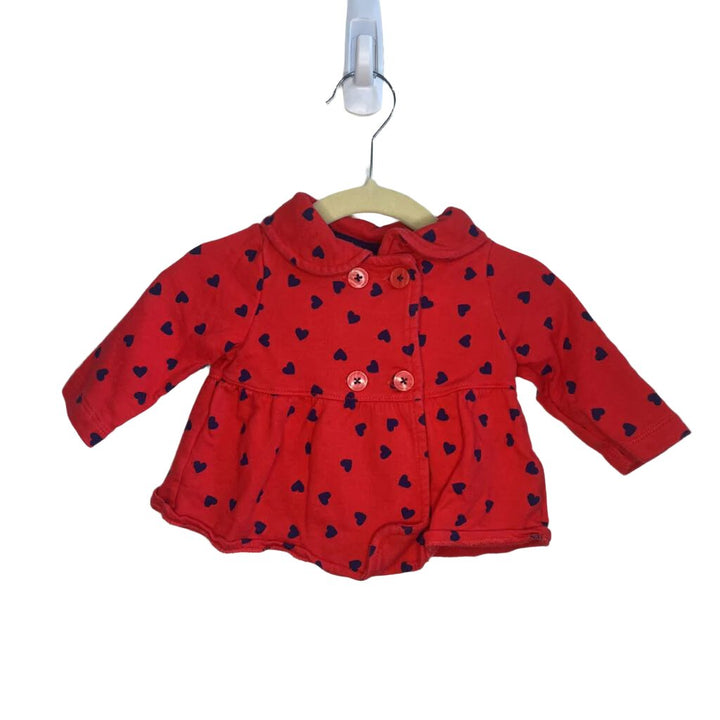 Collared Button Jacket / Hearts