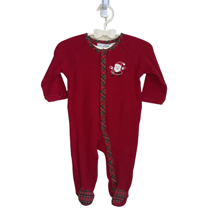 LS Footed Onesie / My First Christmas