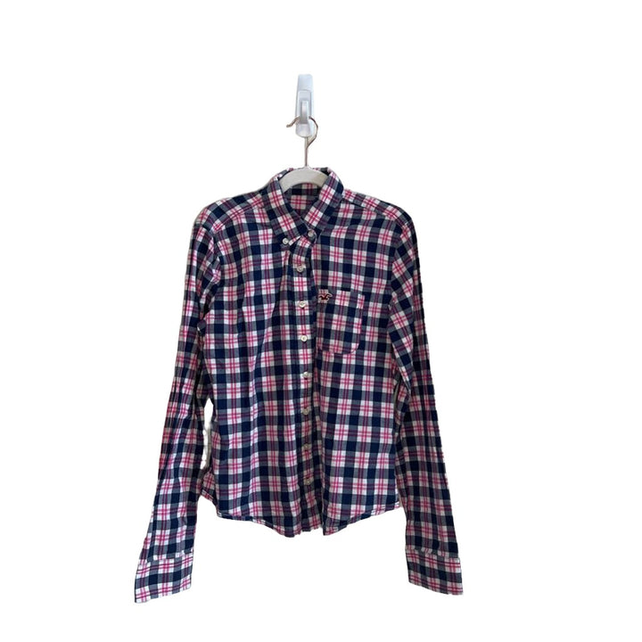 LS Collared Checkered Button Down