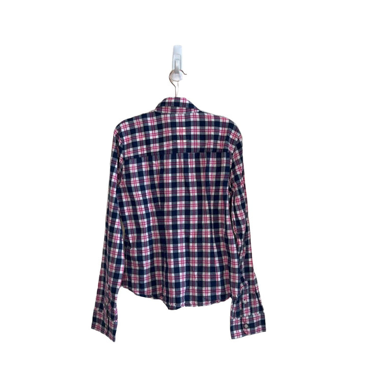 LS Collared Checkered Button Down