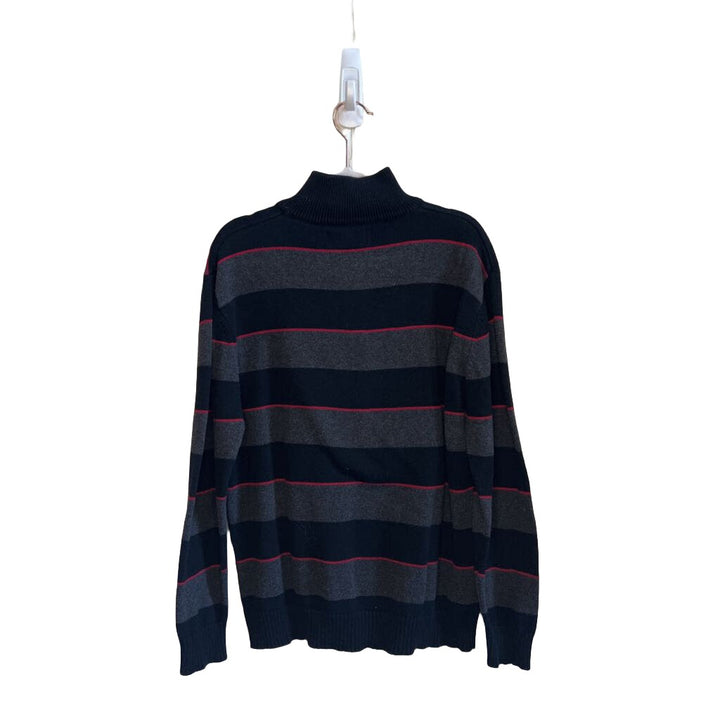 Qtr Zip Pullover Sweater / Striped