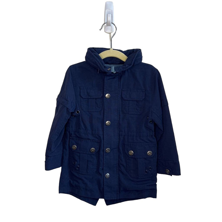 Zip and Snap Button Jacket + Hood