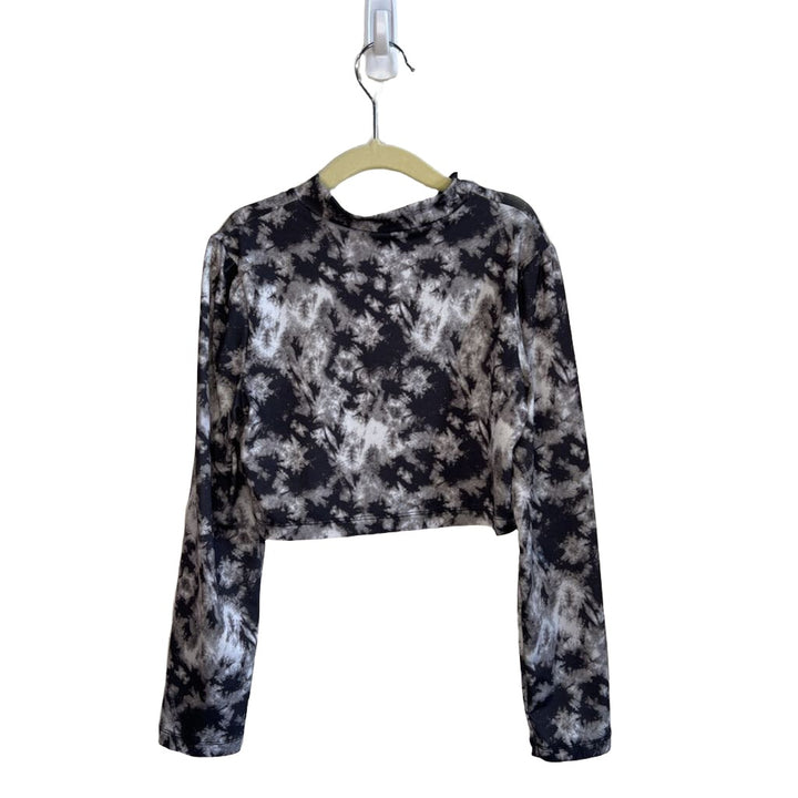LS Cropped Tie Die Shirt