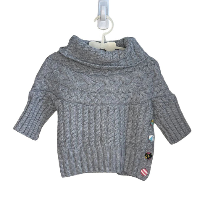 LS Cowl Neck Sweater / Side Buttons