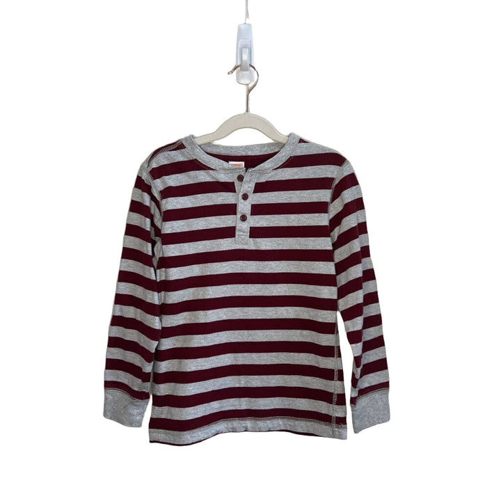 LS Striped Hoodie Shirt