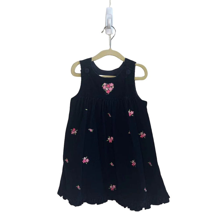 Sleeveless Cotton Dress / Blue Flowers