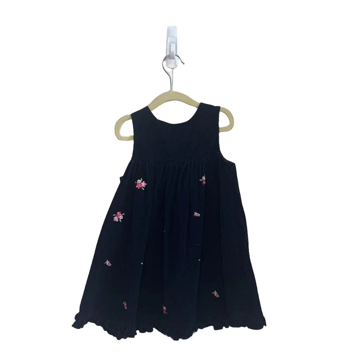 Sleeveless Cotton Dress / Blue Flowers