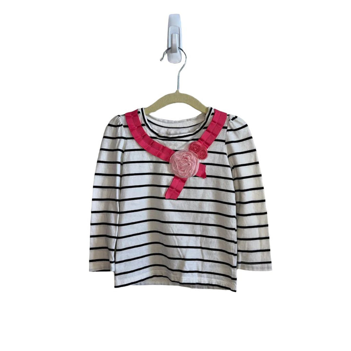 LS Striped Ribbon Shirt
