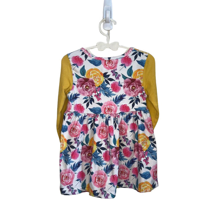 LS Floral Empire Waist Dress