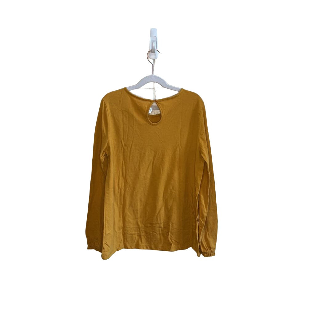 LS Cotton Shirt / Lace Overlay Top