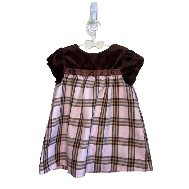 Velvet & Plaid Dress