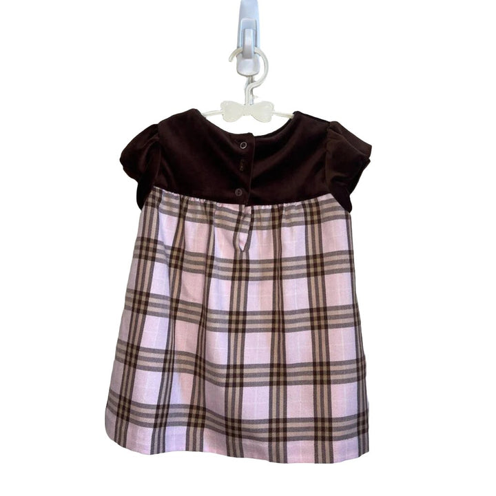 Velvet & Plaid Dress
