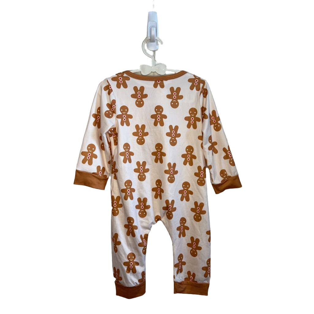 LS Footless Onesie / Gingerbread Man