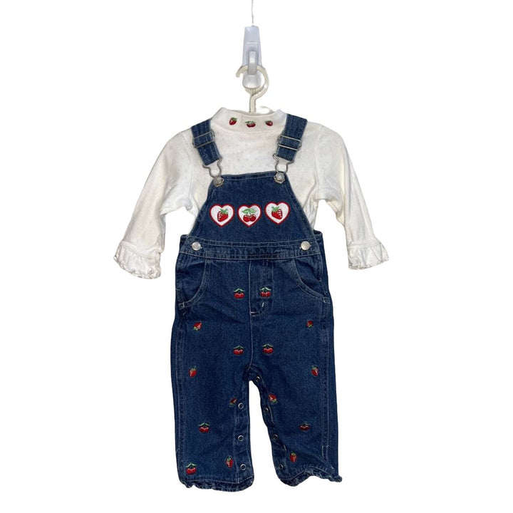 LS Berry Shirt & Overall Set