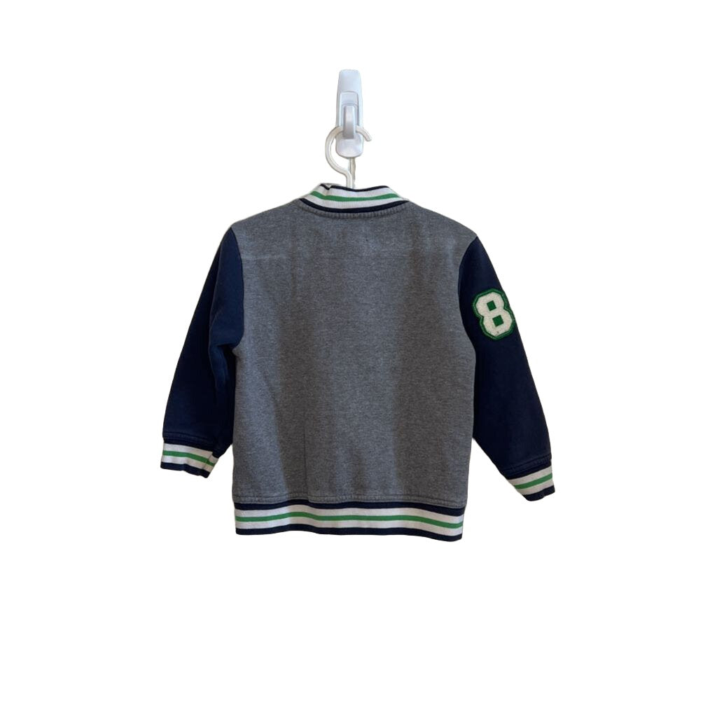 Snap Button Letterman Jacket / Skull
