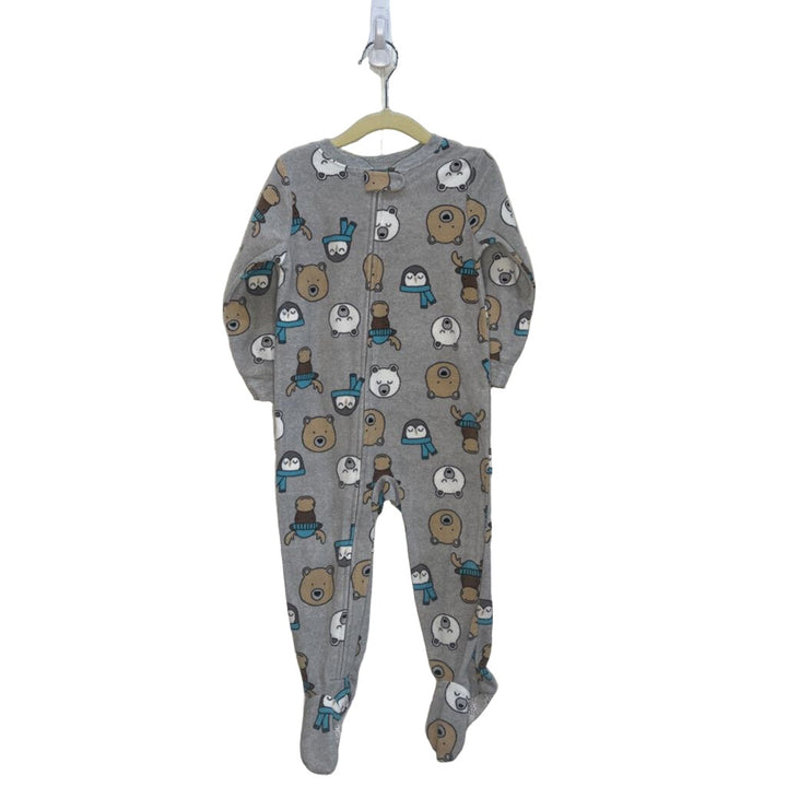 LS Footed Blanket Onesie / Animal Faces