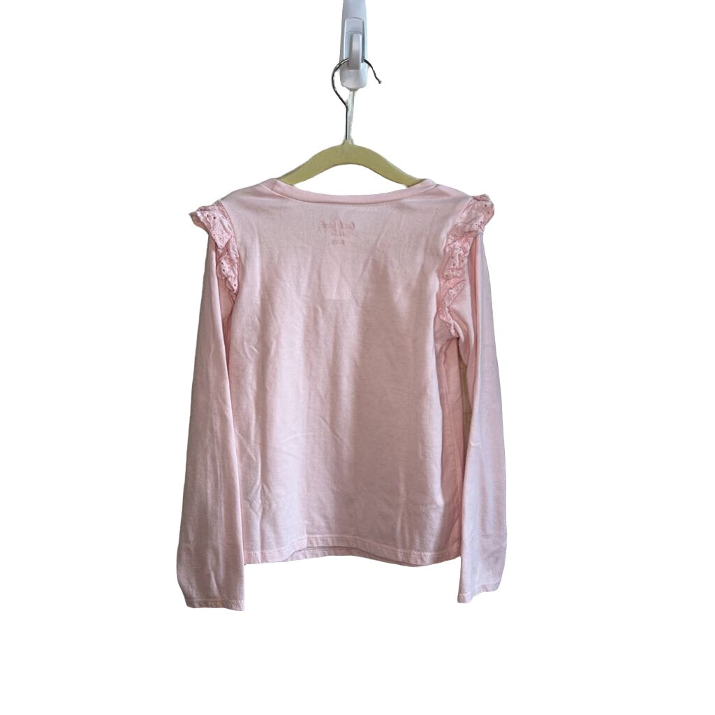 LS Shirt / Crochet Ruffle Shoulders